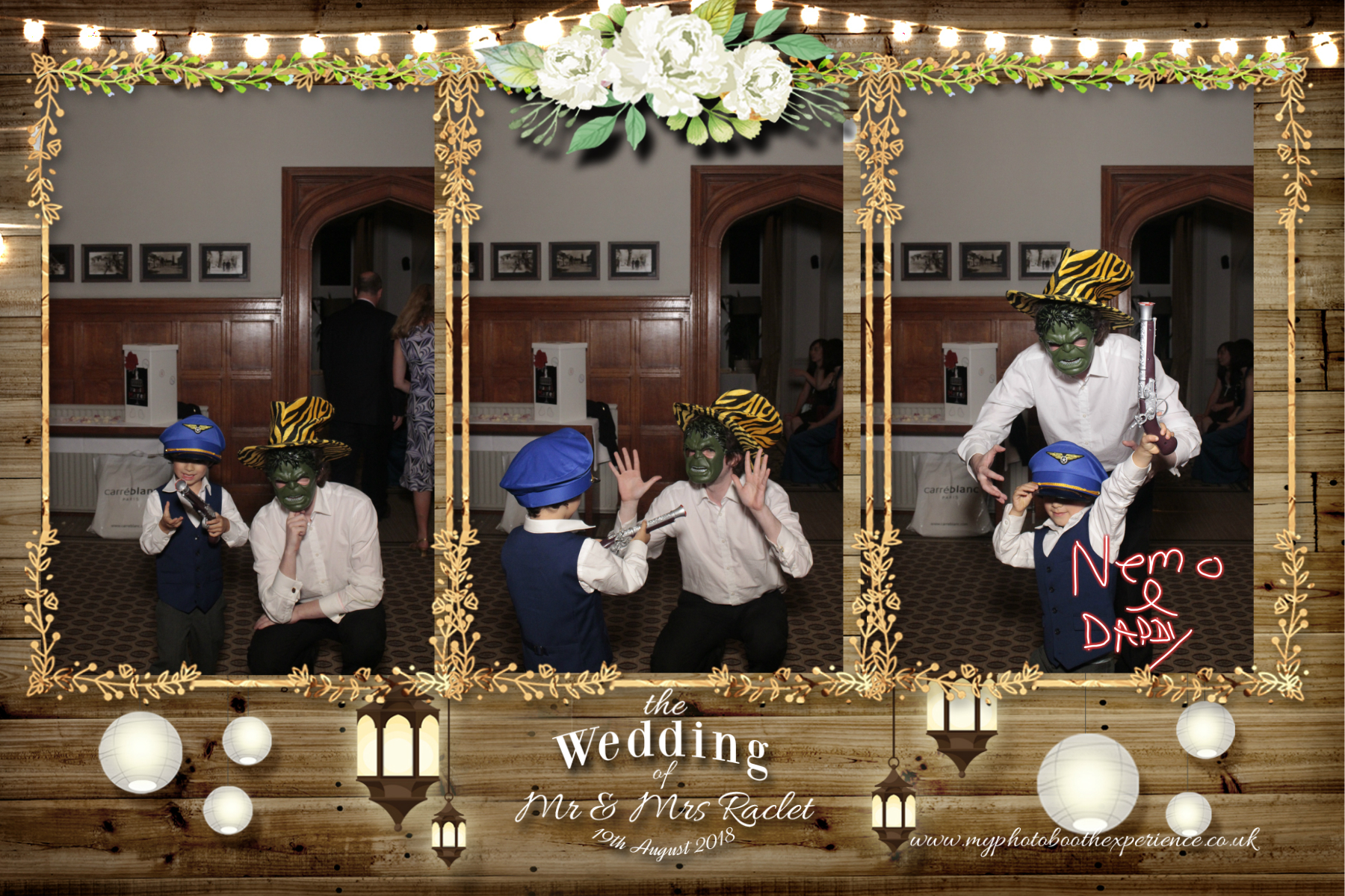 Mr & Mrs Raclet | View more photos from the event at gallery.myphotoboothexperience.co.uk/u/MyPhotoBoothExperienceLtd/Mr-Mrs-Raclet